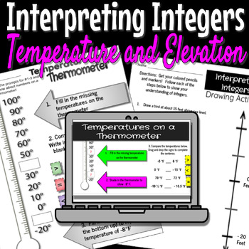 Preview of Signed Numbers and Integers - Interpreting and Comparing Integers