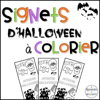 Preview of Signets d'Halloween à colorier