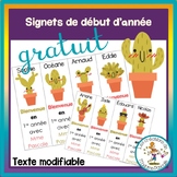 Signets pour la rentrée - cactus / bookmark bts