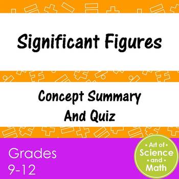Preview of Significant Figures - Distance Learning