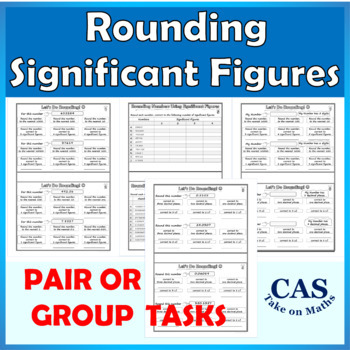 Preview of Significant Figures | Rounding Numbers | Pair or Group Tasks | Tasks + Answers