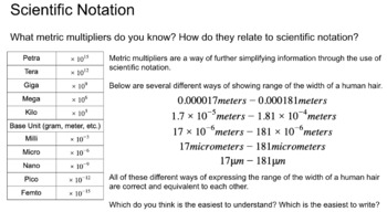 Significant Figures Rounding Scientific Notation Metric Multipliers