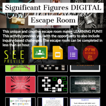 Preview of Significant Figures (Significant Digits) DIGITAL Escape Room Breakout Activity
