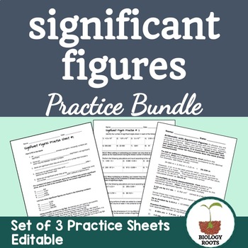 Preview of Significant Figures Worksheet Bundle