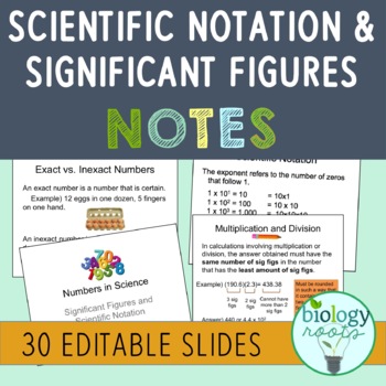 Preview of Significant Figures and Scientific Notation PowerPoint