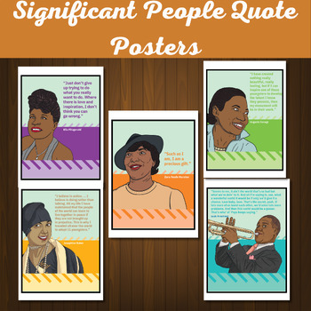 Preview of Significant People of the Harlem Renaissance Quotes Posters