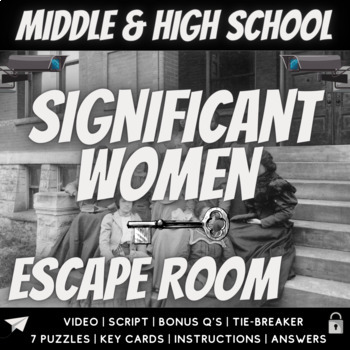 Preview of Significant women throughout History Escape Room