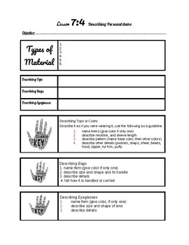 Preview of Signing Naturally 7:4 Notes/ Workbook Worksheet