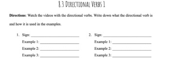 Preview of Signing Naturally 8.3 - Directional Verbs 1