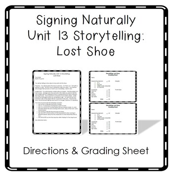 Preview of Signing Naturally Unit 13 Expressive Storytelling: Lost Shoe