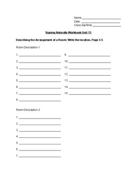 Preview of Signing Naturally Unit 13 Workbook Packet