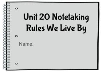 Preview of Signing Naturally Unit 20 Rules We Live By Notetaking Slides