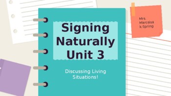 Preview of Signing Naturally Unit 3