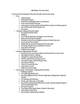 Signing Naturally Unit 6 ASL Storytelling Outline - The Gum Story by