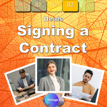 Preview of Signing a Contract / Complete ESL Business Lesson for B2 Level Adult Learners