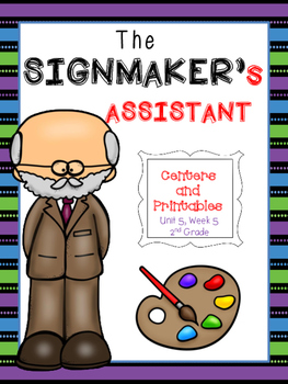 Preview of The Signmaker's Assistant, 2nd Grade, Centers and Printables