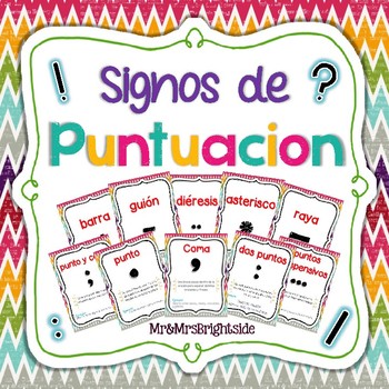 Preview of Signos de Puntuacion / Punctuation Posters in Spanish *Bilingual*