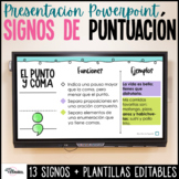 Signos de puntuación presentación Powerpoint - Spanish Pun
