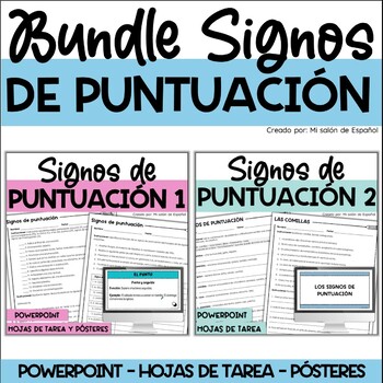 Preview of Bundle Signos de puntuación - Coma - Punto - Raya - Guion - Punto y coma