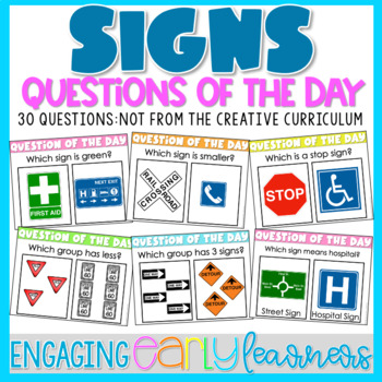Preview of Signs Questions of the Day | Digital and Printable NO PREP