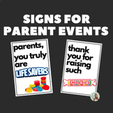 Signs for Parent Events