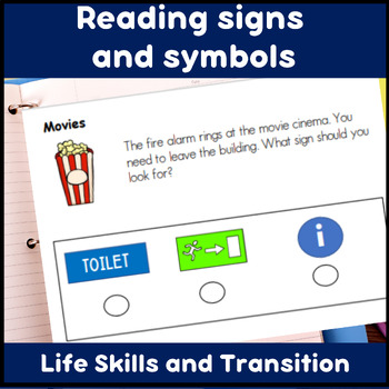 Preview of Community signs activities for life skills and special education