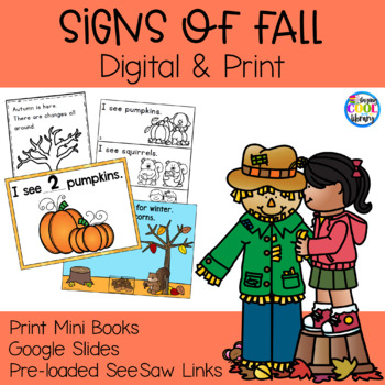 Preview of Signs of Fall - Print and Digital Readers and Activities
