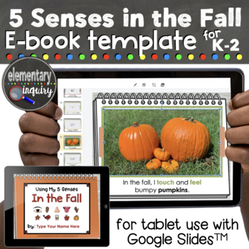 Preview of Signs of Fall Using My Five Senses In the Fall eBook Activity for Google Slides™