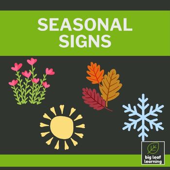 Preview of Signs of Seasonal Change - Nature Based Learning Worksheet