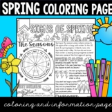 Spring Graphic Organizer & Coloring Pages - One Pager for 