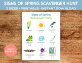Signs of Spring Nature Study Scavenger Hunt for Science or