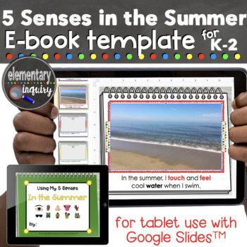 Preview of Signs of Summer Using My Five Senses In the Summer Google™ Slides eBook Activity
