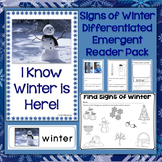 Signs of Winter Differentiated Emergent Reader Pack & Printable Pages
