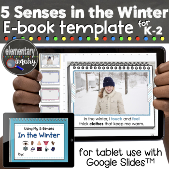Preview of Signs of Winter Using My Five Senses In the Winter Google Slides™ eBook Activity
