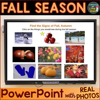 Preview of Fall Season, Signs of Fall Autumn Season PowerPoint Real Photographs Digital