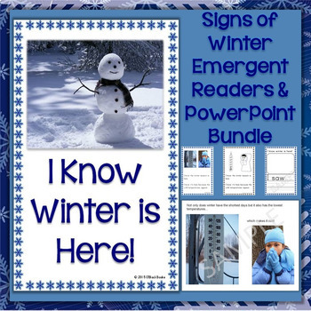 Preview of Signs of the Winter Season PowerPoint & Emergent Reader Bundle