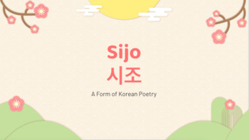 Preview of Sijo Poetry Presentation & Worksheet