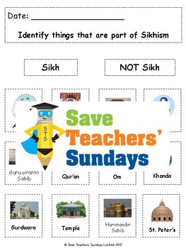 Preview of Sikhism Unit (11 lessons - K to 2nd grade)