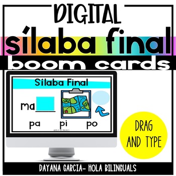 Preview of Sílaba Final BOOM CARDS