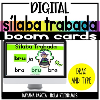 Preview of Sílaba Trabada BOOM CARDS