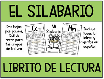 Preview of Silabario-librito de lectura en español| syllable book in Spanish