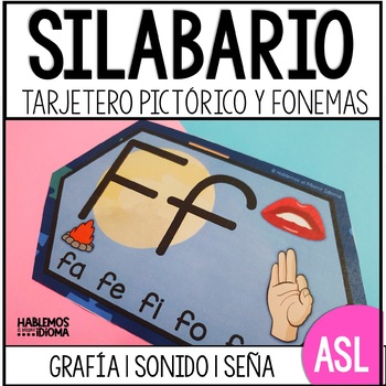 Preview of Silabario visual | Carteles del alfabeto | American signs language| Sound Wall