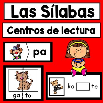Preview of Sílabas | Centros de lectura | Kinder | Primero