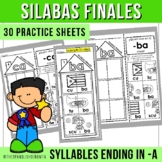 Silabas Finales (ending in -a) | Syllable Family House in Spanish