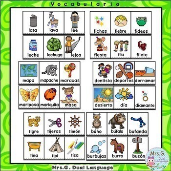 Spanish Syllables Activities BUNDLE | La Silaba Inicial by Mrs G Dual ...