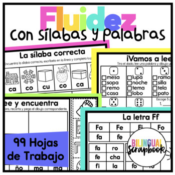 Preview of Silabas, Palabras y Fluidez BUNDLE Syllables, Words, and Fluency in Spanish