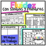 Silabas, Palabras y Fluidez BUNDLE Syllables, Words, and F