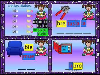 Sílabas trabadas: bra, bre, bri, bro, bru (Spanish Edition)