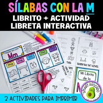 Preview of Sílabas con la letra M Actividades para Imprimir |Spanish Syllables M Activities