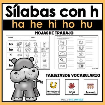 Sílabas Con La Letra H Ha He Hi Ho Hu Hojas De Trabajo